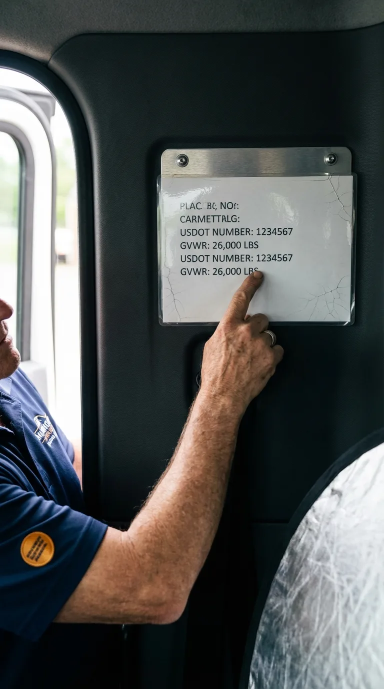 USDOT licensing placard verification in Fort Oglethorpe